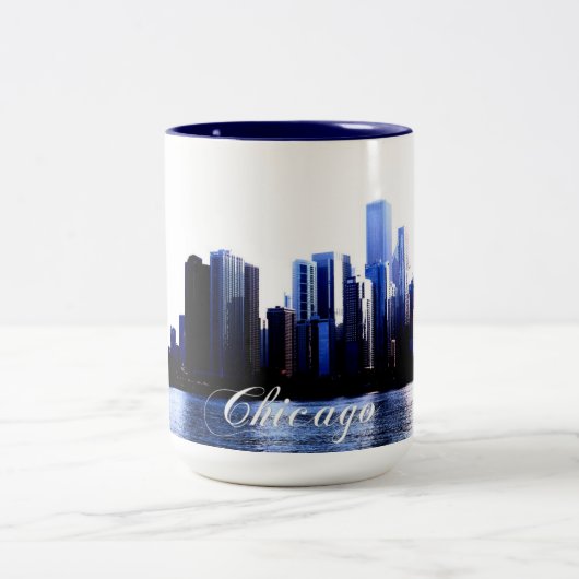 Tasse 2 Couleurs Chicago Illinois (Centre)