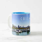 Tasse 2 Couleurs Chicago Skyline Diversey Harbour (Devant gauche)