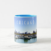 Tasse 2 Couleurs Chicago Skyline Diversey Harbour (Centre)