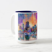Tasse 2 Couleurs Chicago The Windy City (Devant gauche)