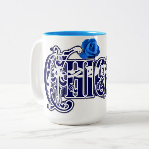 Tasse 2 Couleurs Chicana Blue Rose imprimé Bandana