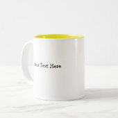 Tasse 2 Couleurs Chick Jaune, Votre Texte Ici (Devant gauche)