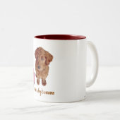 Tasse 2 Couleurs Chien à café à deux tons (Devant droit)