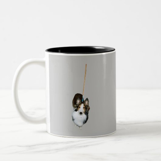 Tasse 2 Couleurs Chien à la broche (Gauche)