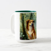 Tasse 2 Couleurs Chien à Woods (Devant gauche)