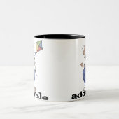 TASSE 2 COULEURS CHIEN ADORABLE (Centre)