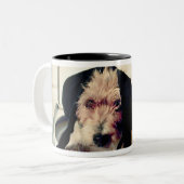Tasse 2 Couleurs Chien aidant avec le lavage (Devant gauche)