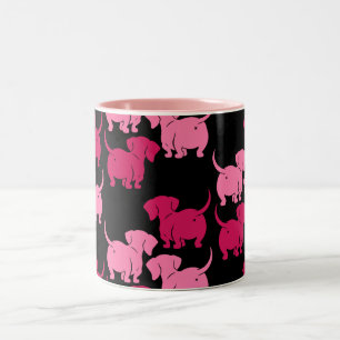 Tasse 2 Couleurs Chien allemand Dachshund Motifs