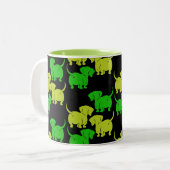 Tasse 2 Couleurs Chien allemand Dachshund Motifs (Devant gauche)