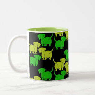 Tasse 2 Couleurs Chien allemand Dachshund Motifs