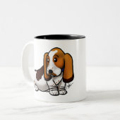Tasse 2 Couleurs Chien - Basset Hound (Devant gauche)