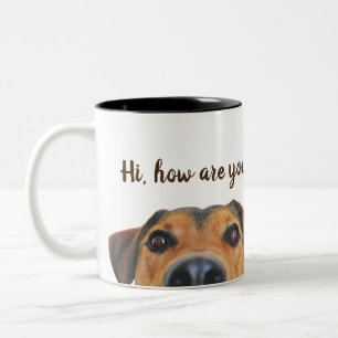 Tasse 2 Couleurs Chien Beagle Comment vas-tu ?Mug