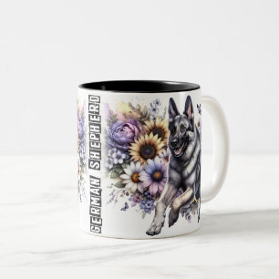 Tasse 2 Couleurs Chien berger allemand mignon