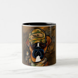 Tasse 2 Couleurs Chien Boxer