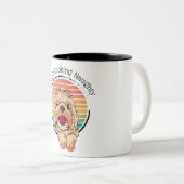 Tasse 2 Couleurs Chien Brownie à l'air coquin (Devant droit)