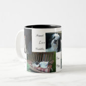 Tasse 2 Couleurs Chien, chats, oiseaux, meilleurs amis (Devant gauche)