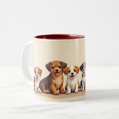 Tasse 2 Couleurs Chien chéris (Devant gauche)