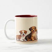 Tasse 2 Couleurs Chien chéris (Gauche)