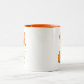 Tasse 2 Couleurs Chien Corgi Mignon (Centre)