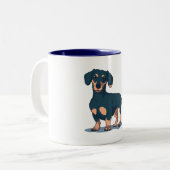 TASSE 2 COULEURS CHIEN DACHSHING (Devant gauche)