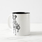 Tasse 2 Couleurs Chien dalmatien Sparky (Devant gauche)