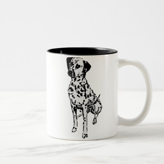 Tasse 2 Couleurs Chien dalmatien Sparky (Droit)
