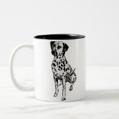 Tasse 2 Couleurs Chien dalmatien Sparky (Gauche)