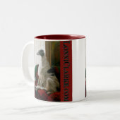 Tasse 2 Couleurs Chien d'ange de l'univers (Devant gauche)