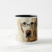 Tasse 2 Couleurs Chien dans la routine de matin (Centre)