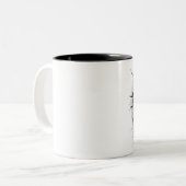 Tasse 2 Couleurs chien dans un mur fissuré (Devant gauche)