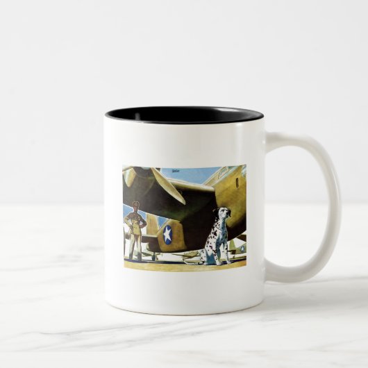 Tasse 2 Couleurs Chien d'armée (Droit)