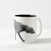 Tasse 2 Couleurs Chien de Bedlington Whippet Lurcher (Devant droit)