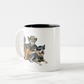 Tasse 2 Couleurs Chien de bétail australien (Devant gauche)