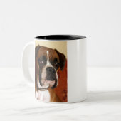 Tasse 2 Couleurs Chien de boxeur (Devant gauche)