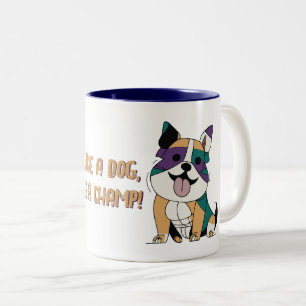 Tasse 2 Couleurs Chien de gym