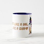 Tasse 2 Couleurs Chien de gym (Centre)