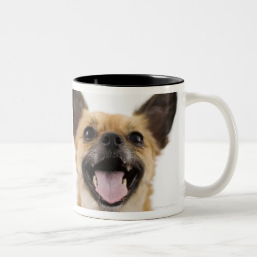 Tasse 2 Couleurs Chien de halètement (Droit)