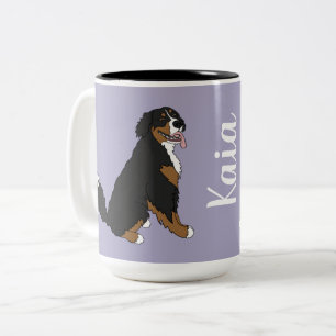 Tasse 2 Couleurs Chien de montagne bernois personnalisé
