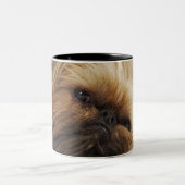 Tasse 2 Couleurs Chien de Pekingese, fin (Centre)