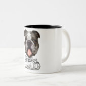 Tasse 2 Couleurs Chien de taureau (Devant droit)