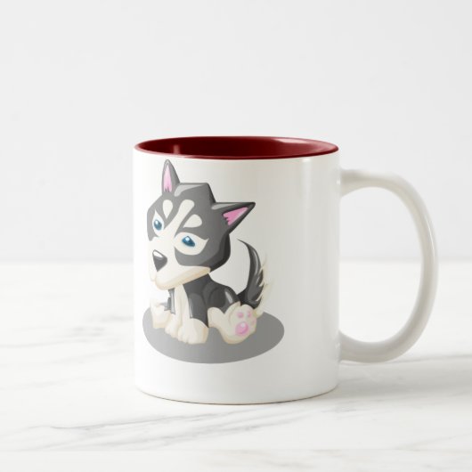 Tasse 2 Couleurs Chien de traîneau de Chisai - (Droit)