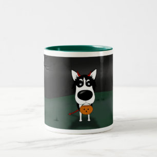 Tasse 2 Couleurs Chien de traîneau sibérien Halloween