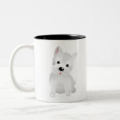 Tasse 2 Couleurs Chien de Westie (Gauche)