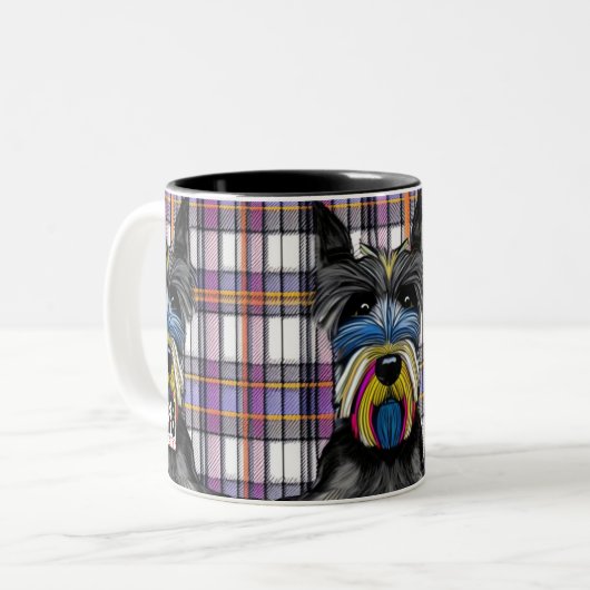 Tasse 2 Couleurs Chien écossais (Devant gauche)