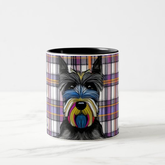 Tasse 2 Couleurs Chien écossais (Centre)