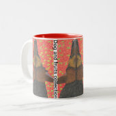 Tasse 2 Couleurs Chien et fraise (Devant gauche)