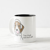 Tasse 2 Couleurs Chien frais avec Bubblegum mignon Beagle amusant (Devant gauche)