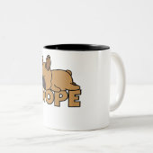 Tasse 2 Couleurs Chien français de Nope Lazy (Devant droit)