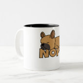 Tasse 2 Couleurs Chien français de Nope Lazy (Devant gauche)