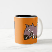 Tasse 2 Couleurs Chien idiot (Devant droit)